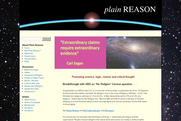 atheismsa.org site used Atheism