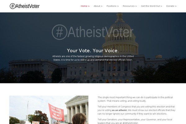atheistvoter.org site used Assentpress