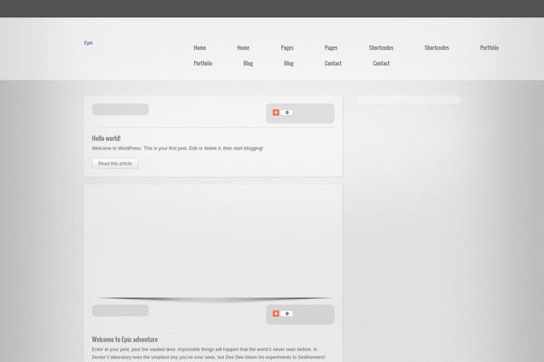 EPIC theme site design template sample