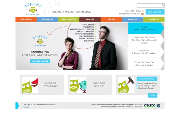 Athena theme site design template sample