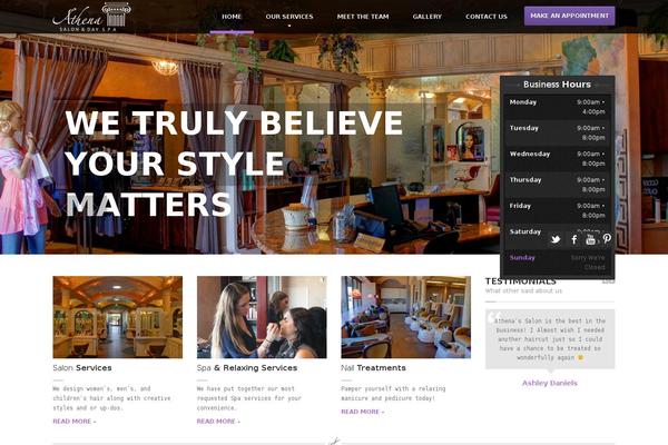 HairPress theme site design template sample