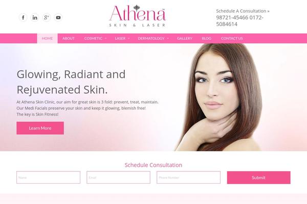 Athena theme site design template sample