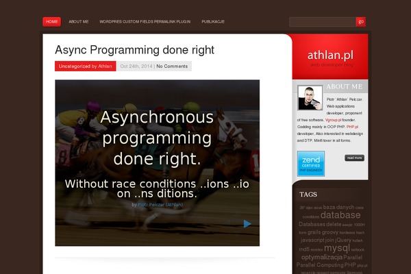 Casper theme site design template sample
