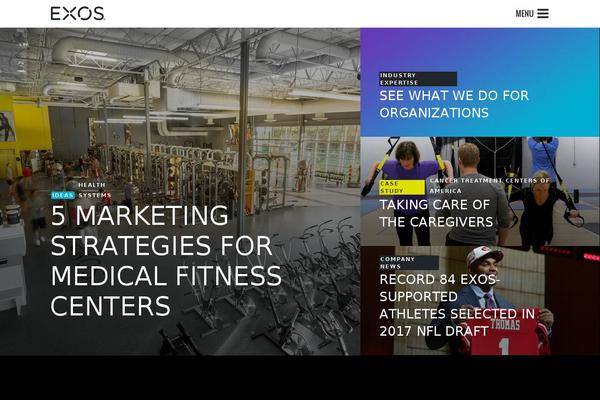 EXOS theme websites examples