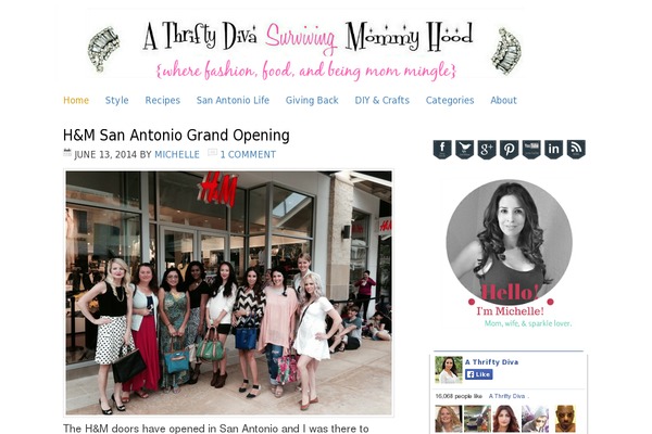 athriftydiva.com site used Blossom Magazine