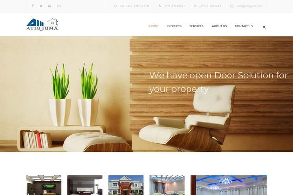 Constructo theme site design template sample