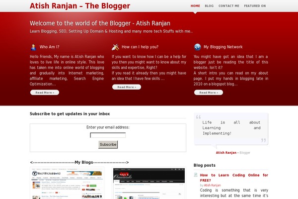 Beginner theme site design template sample