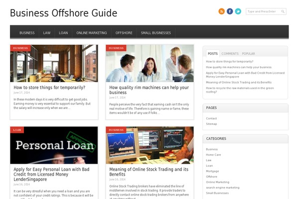 Pressimo theme site design template sample