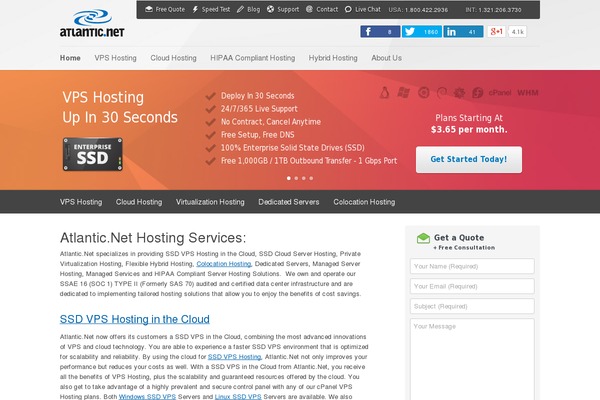 atlantic.net site used Anet
