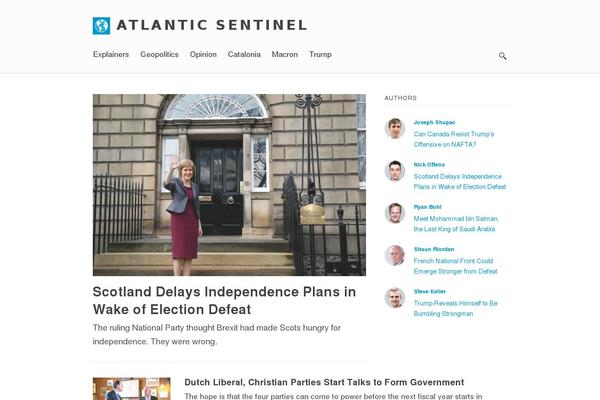 Sentinel theme site design template sample