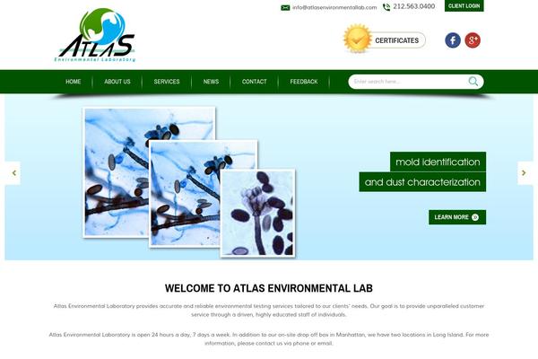 Atlas theme site design template sample