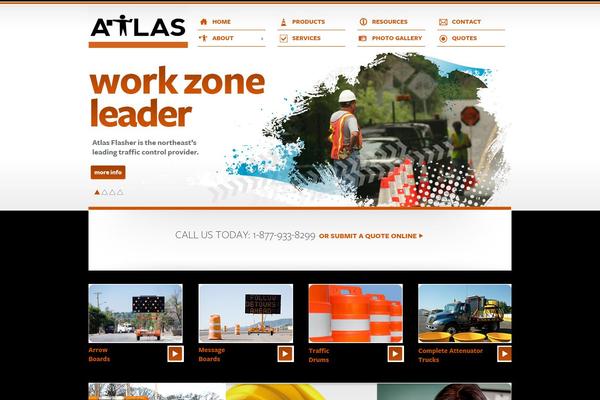 Atlas theme site design template sample