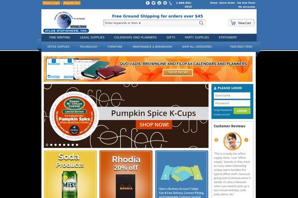 Atlas theme site design template sample