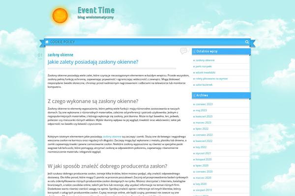 Sunny Blue Sky theme site design template sample