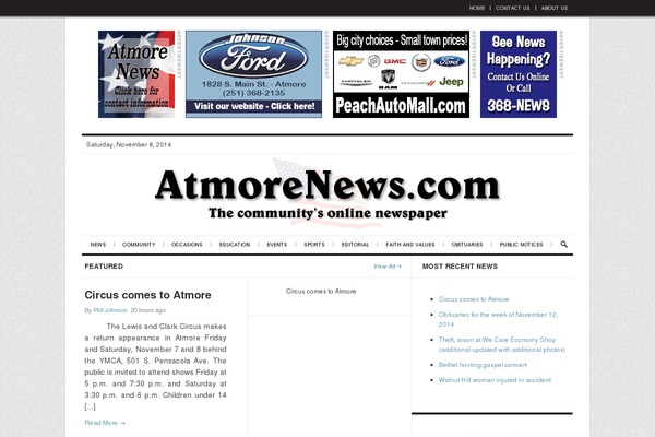 Daily Press theme site design template sample