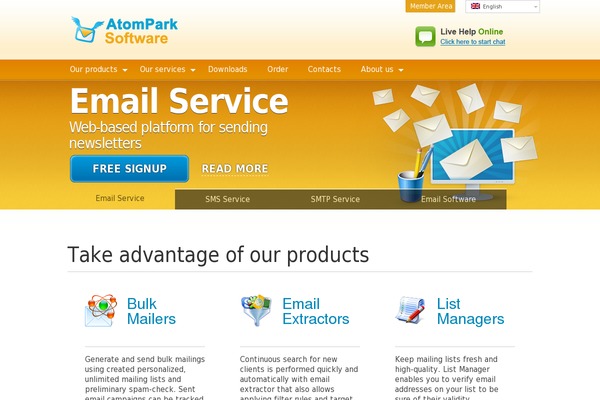 atompark.com site used Atompark.com