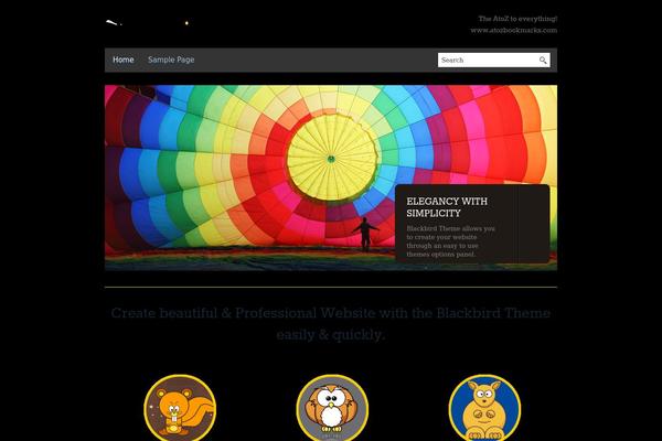BlackBird theme site design template sample
