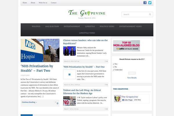 Tribune theme site design template sample
