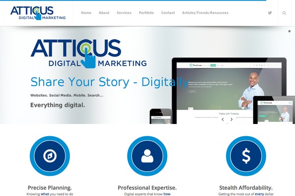 atticusdigitalmarketing.com site used Arona