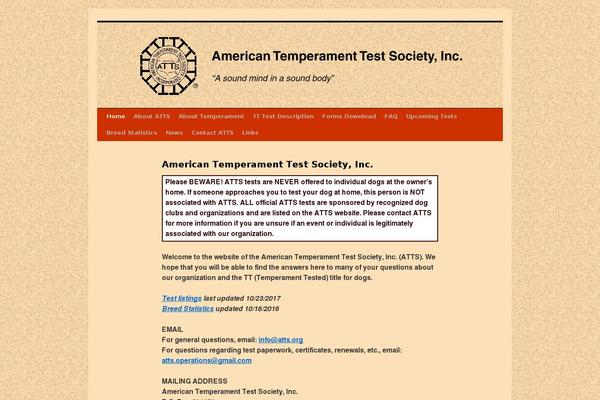 atts.org site used Twentytenatts