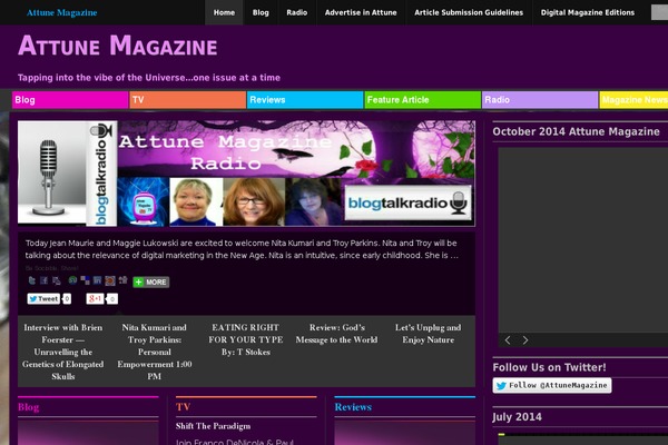 attunemagazine.com site used Xin Magazine