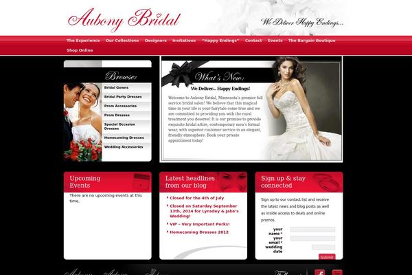 Bridal theme site design template sample