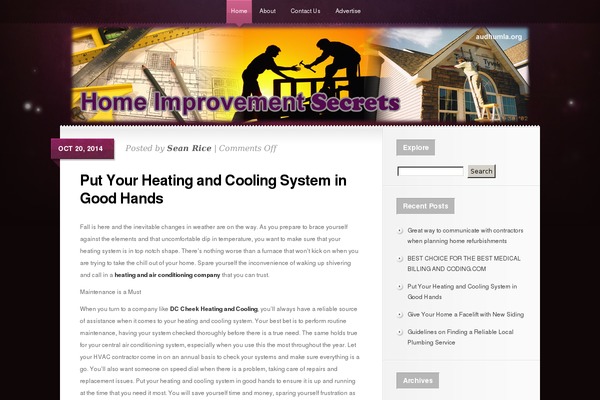 Glow theme site design template sample