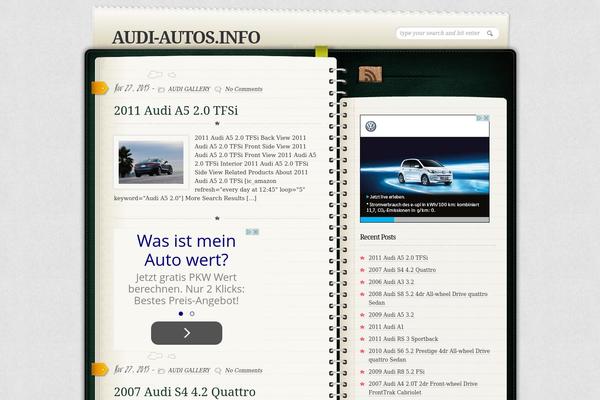Diary theme site design template sample