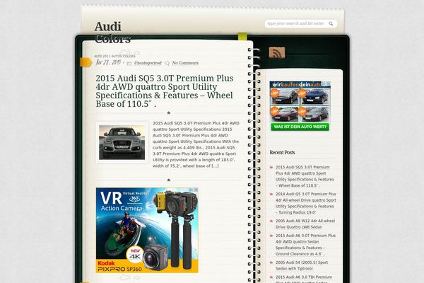 Diary theme site design template sample