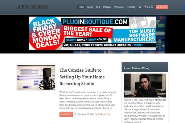 Academy theme site design template sample