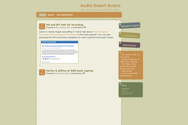 audiosmartactors.com site used diary-cute