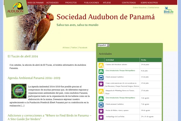 audubonpanama.org site used Grid Focus