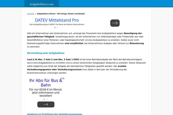 aufgabebilanz.com site used Besttheme