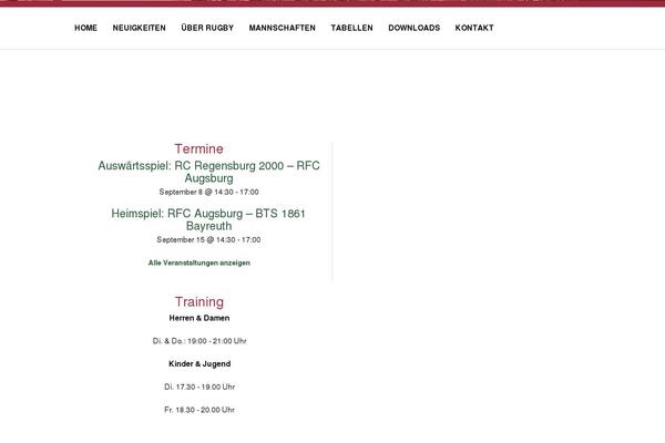 augsburg-rugby.de site used Soccer-theme-new