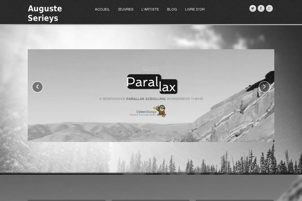 Parallax theme site design template sample