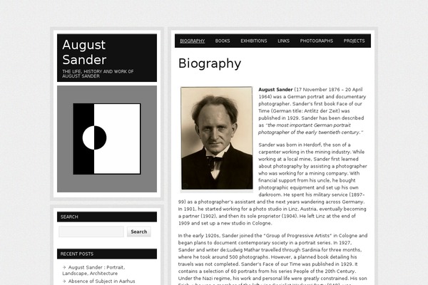augustsander.com site used zeeBizzCard