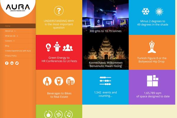 Aura theme site design template sample