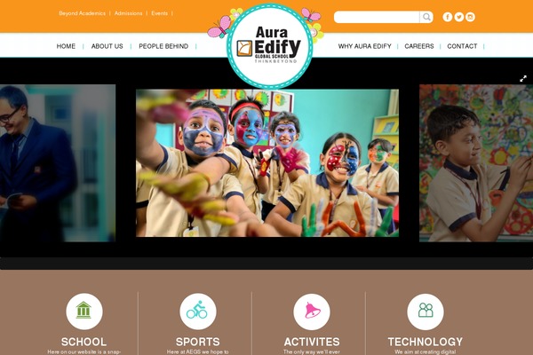 Aura theme site design template sample