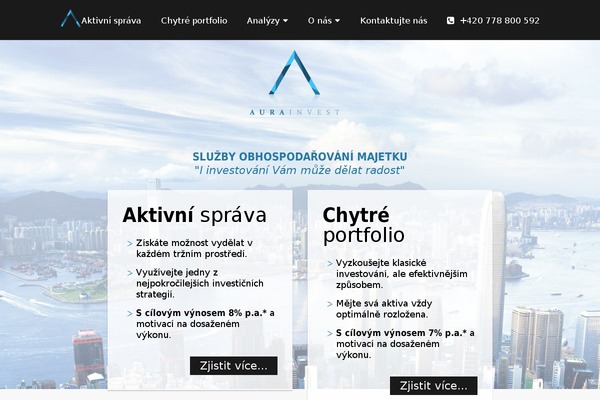 aurainvest.cz site used Litea
