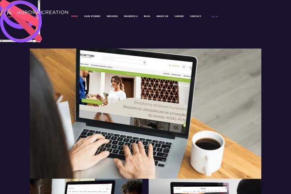 auroracreation.com site used Aurora-website