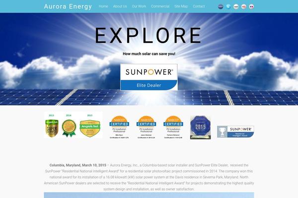 Tesseract theme site design template sample