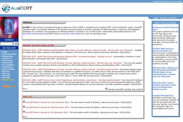 auscert.org.au site used Auscert