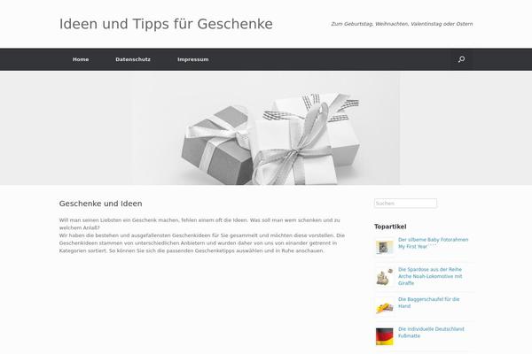 Vantage theme site design template sample
