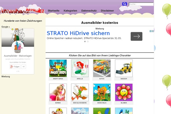 ausmalbilderkostenlos.org site used Huasmalbild