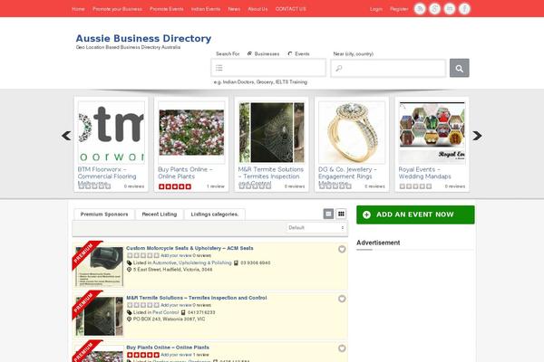 Directory theme site design template sample