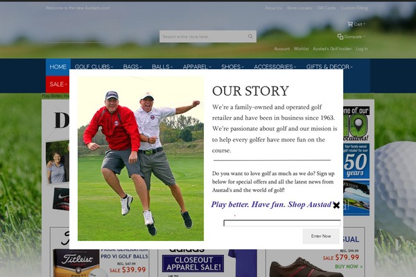 austadsgolf.com site used Austads