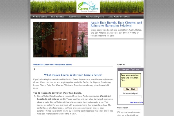 austingreenwater.com site used Essence-silver