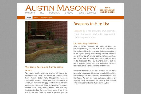 Masonry theme site design template sample