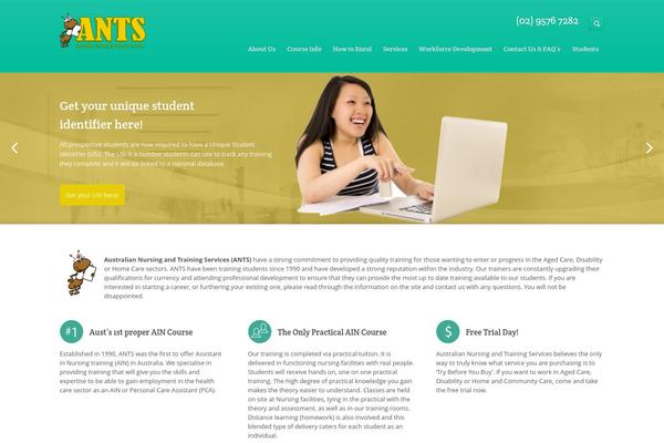 Academy theme site design template sample