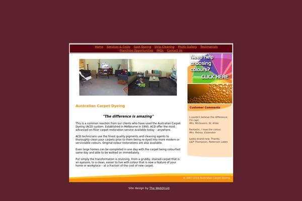 australiancarpetdyeing.com.au site used Acd